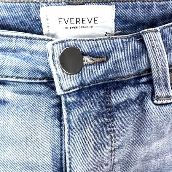 Evereve Ever Straight High Rise Ankle Denim Jeans Sz 26 - Picture 7 of 10